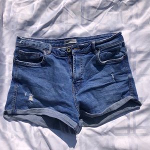 zara denim short